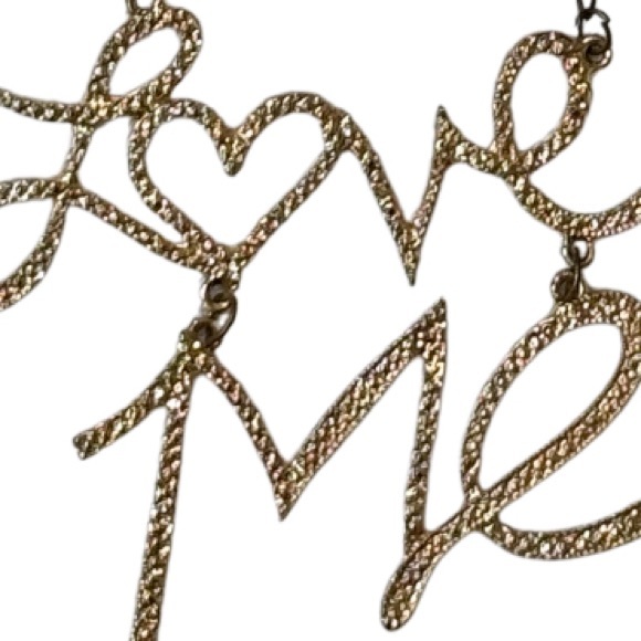 LOVE ME chunky statement necklace y2K charming charlie - Picture 3 of 6